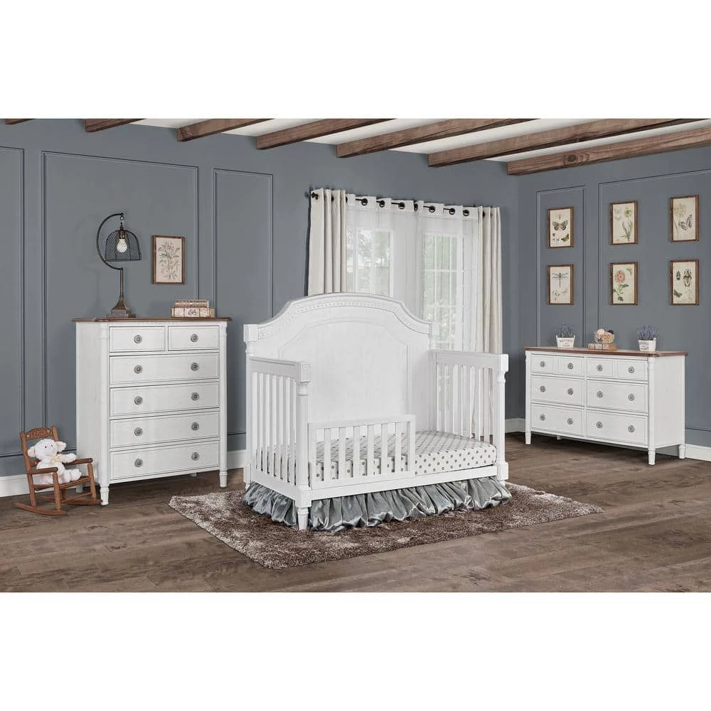 Julienne Brush White Toddler Rail by Evolur 2 Julienne Brush White Toddler Rail by Evolur - Image 2