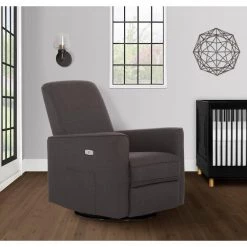 Harlow Deluxe Glider Power Recliner Rocker by Evolur 15 Harlow Deluxe Glider Power Recliner Rocker by Evolur -Decor Therapy Sale charcoal evolur rockers gliders ottomans 612 chcl 31 1000
