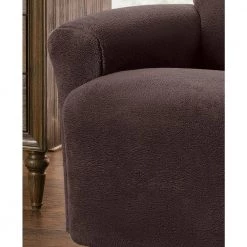 Stretch Sherpa Chocolate Recliner Slipcover by Stretch Sensations -Decor Therapy Sale chocolate stretch sensations slipcovers 9913recchocolate 4f 1000