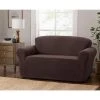 Stretch Sherpa Chocolate Sofa Slipcover by Stretch Sensations