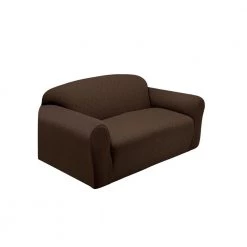Chocolate Newport Loveseat Stretch Slipcover by Stretch Sensations