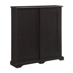 Media Storage Dark Cherry Cabinet with Sliding Door by 4D Concepts