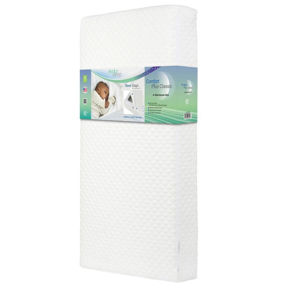 Sleep Comfort Plus Classic 150 Coil Inner Spring Crib And Toddler Mattress I GreenGuard Gold Certified by Evolur 2 Sleep Comfort Plus Classic 150 Coil Inner Spring Crib And Toddler Mattress I GreenGuard Gold Certified by Evolur - Image 2