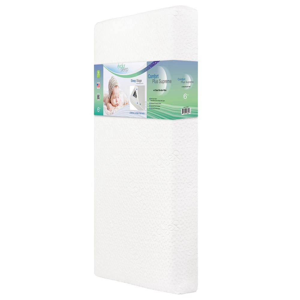 Comfort Balance Plus Supreme 260 Coil Inner Spring Crib And Toddler Mattress Waterproof Green Guard Gold Certified by Evolur 2 Comfort Balance Plus Supreme 260 Coil Inner Spring Crib And Toddler Mattress Waterproof Green Guard Gold Certified by Evolur - Image 2
