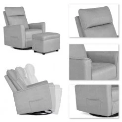 4. 5 in. Black Plastic Stake (20-Pack) by Evolur -Decor Therapy Sale fog grey evolur rockers gliders ottomans 6118 egry 44 1000