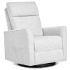 Aria Fog Grey Swivel Glider with Ottoman/Swivel Glider/Easy assembly Leisure Chair by Evolur