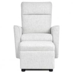 Aria Fog Grey Swivel Glider with Ottoman/Swivel Glider/Easy assembly Leisure Chair by Evolur -Decor Therapy Sale fog grey evolur rockers gliders ottomans 6118 fog c3 1000