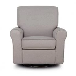London Fossil Upholstered 360° Swivel Glider, Rocker, Nursery Glider, Durable Soft Fabric by Evolur