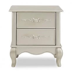 Aurora 2-Drawer Gold Dust Nightstand by Evolur
