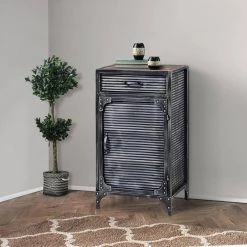 Calico Gray Metal Storage Cabinet by 4D Concepts -Decor Therapy Sale gray 4d concepts accent cabinets 10125 31 1000
