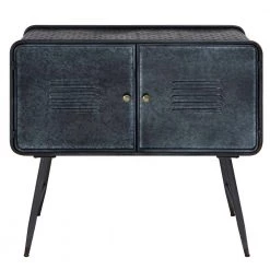 Gray and Black Locker Truck Chest Storage Cabinets by 4D Concepts -Decor Therapy Sale gray and black 4d concepts accent cabinets 168024 1f 1000