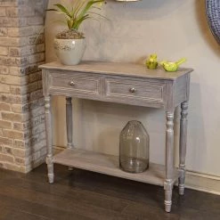 36 in. Gray Standard Rectangle Wood Console Table with 2-Drawers by Decor Therapy -Decor Therapy Sale gray decor therapy console tables fr8691 31 1000