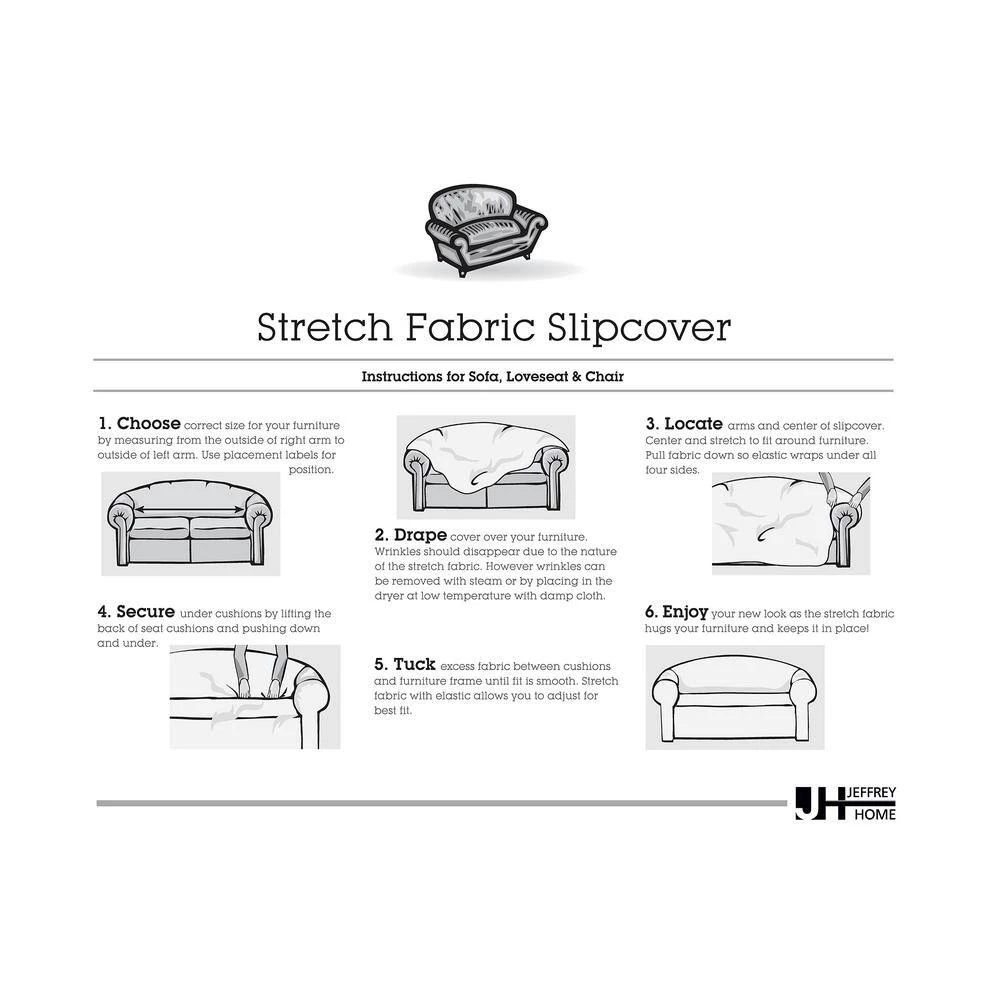 Stretch Double Diamond Gray Loveseat Slipcover by Stretch Sensations 6 Stretch Double Diamond Gray Loveseat Slipcover by Stretch Sensations - Image 6