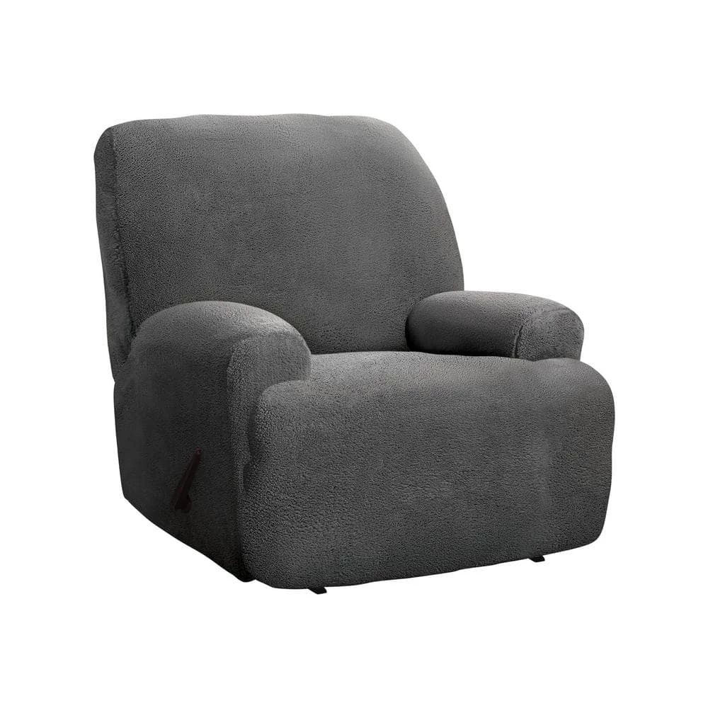 Stretch Sherpa Grey Jumbo Recliner by Stretch Sensations 2 Stretch Sherpa Grey Jumbo Recliner by Stretch Sensations - Image 2