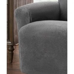 Stretch Sherpa Grey Recliner Slipcover by Stretch Sensations 5 Stretch Sherpa Grey Recliner Slipcover by Stretch Sensations -Decor Therapy Sale grey stretch sensations slipcovers 9913recgrey 4f 1000