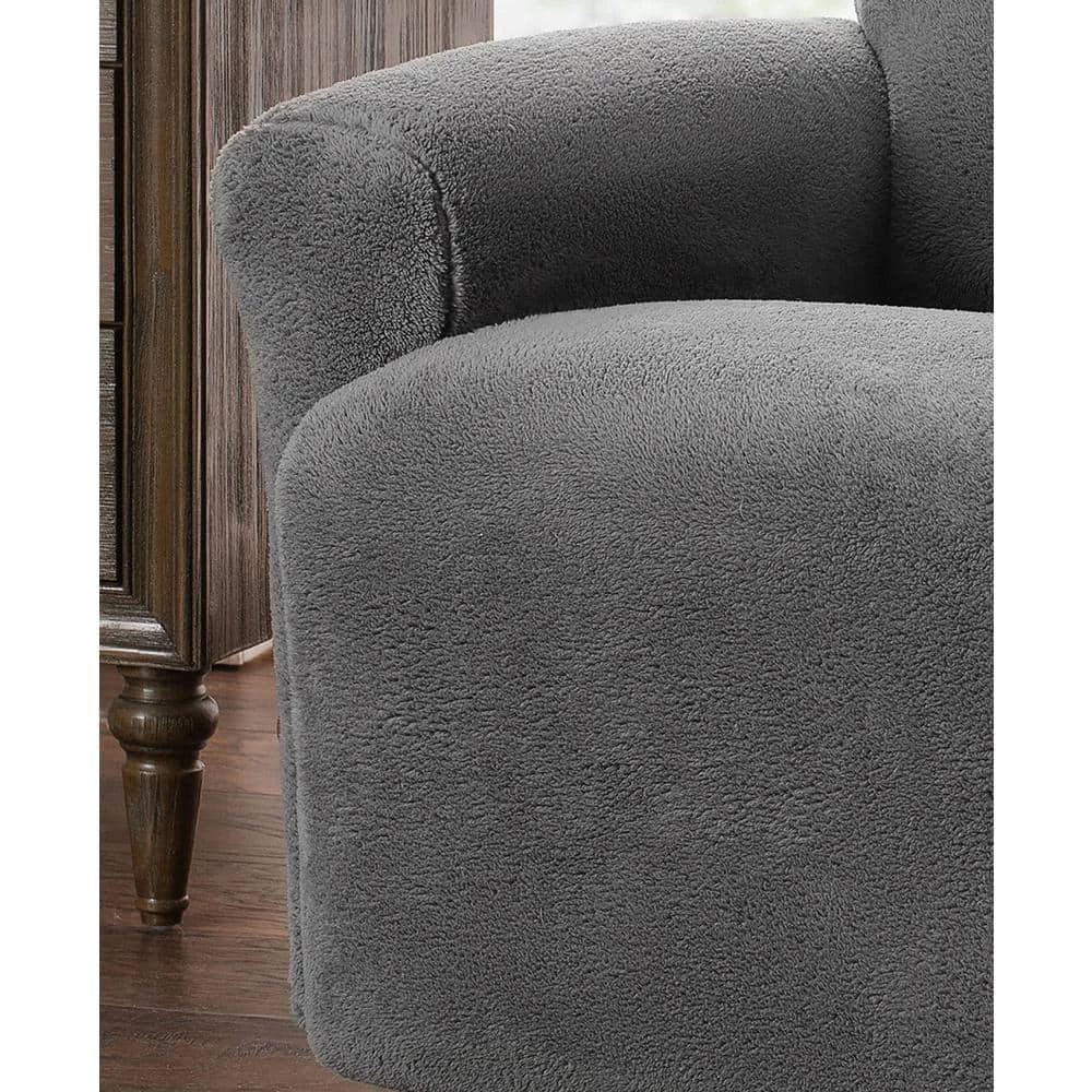 Stretch Sherpa Grey Recliner Slipcover by Stretch Sensations 3 Stretch Sherpa Grey Recliner Slipcover by Stretch Sensations - Image 3