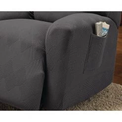 Grey Optic Recliner Stretch Slipcover by Stretch Sensations -Decor Therapy Sale grey stretch sensations slipcovers optrecligrey 4f 1000
