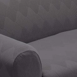 Optic Sofa Stretch Slipcover by Stretch Sensations -Decor Therapy Sale grey stretch sensations slipcovers optsofagrey c3 1000