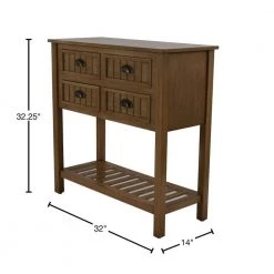 Bailey 32 in. Honey Pine Standard Rectangle Wood Console Table with Drawers by Decor Therapy -Decor Therapy Sale honey pine decor therapy console tables fr9555 40 1000