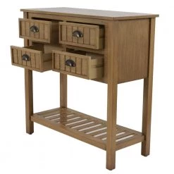 Bailey 32 in. Honey Pine Standard Rectangle Wood Console Table with Drawers by Decor Therapy -Decor Therapy Sale honey pine decor therapy console tables fr9555 4f 1000