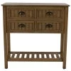 Bailey 32 in. Honey Pine Standard Rectangle Wood Console Table with Drawers by Decor Therapy