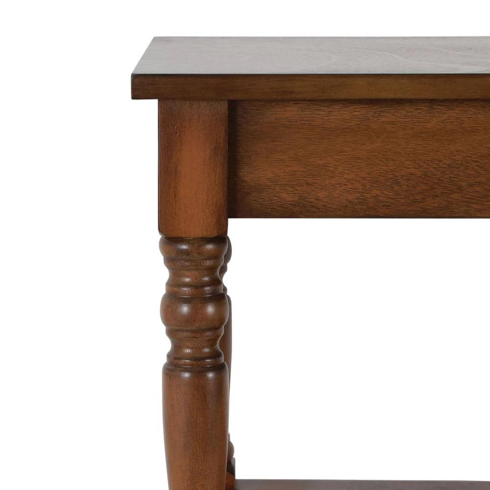 Charlie Honey Pine Bench with Shelf by Decor Therapy 4 Charlie Honey Pine Bench with Shelf by Decor Therapy - Image 4