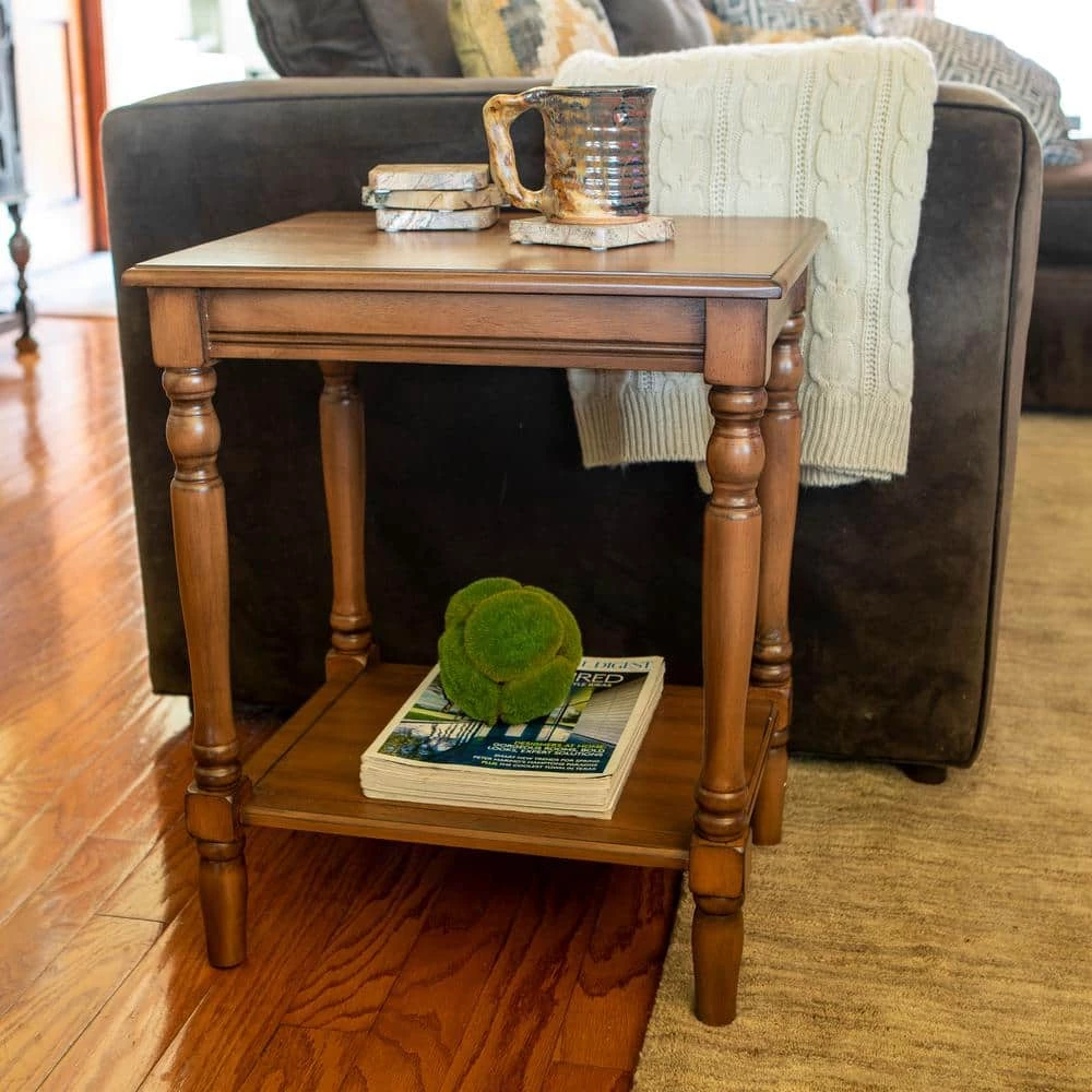 Simplify Honey Pine Square End Table by Decor Therapy 6 Simplify Honey Pine Square End Table by Decor Therapy - Image 6