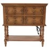 Mona 32 in. Honeynut Standard Rectangle Wood Console Table with 4-Drawers by Decor Therapy