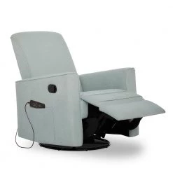 Raleigh Glider With Back Massager Recliner Rocker by Evolur -Decor Therapy Sale light blue evolur rockers gliders ottomans 610m lb 4f 1000