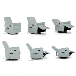 Raleigh Glider With Back Massager Recliner Rocker by Evolur -Decor Therapy Sale light blue evolur rockers gliders ottomans 610m lb fa 1000