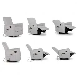 Raleigh Glider With Back Massager Recliner Rocker by Evolur -Decor Therapy Sale light grey evolur rockers gliders ottomans 610m ltgry 44 1000