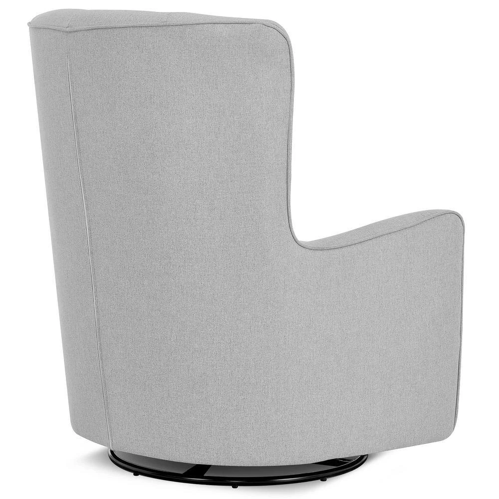 Eden Light Grey Swivel Glider/Ergonomic Design/Easy Assembly Glider by Evolur 2 Eden Light Grey Swivel Glider/Ergonomic Design/Easy Assembly Glider by Evolur - Image 2