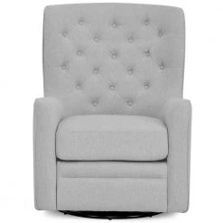 Eden Light Grey Swivel Glider/Ergonomic Design/Easy Assembly Glider by Evolur 8 Eden Light Grey Swivel Glider/Ergonomic Design/Easy Assembly Glider by Evolur -Decor Therapy Sale light grey evolur rockers gliders ottomans 619b ltgry c3 1000