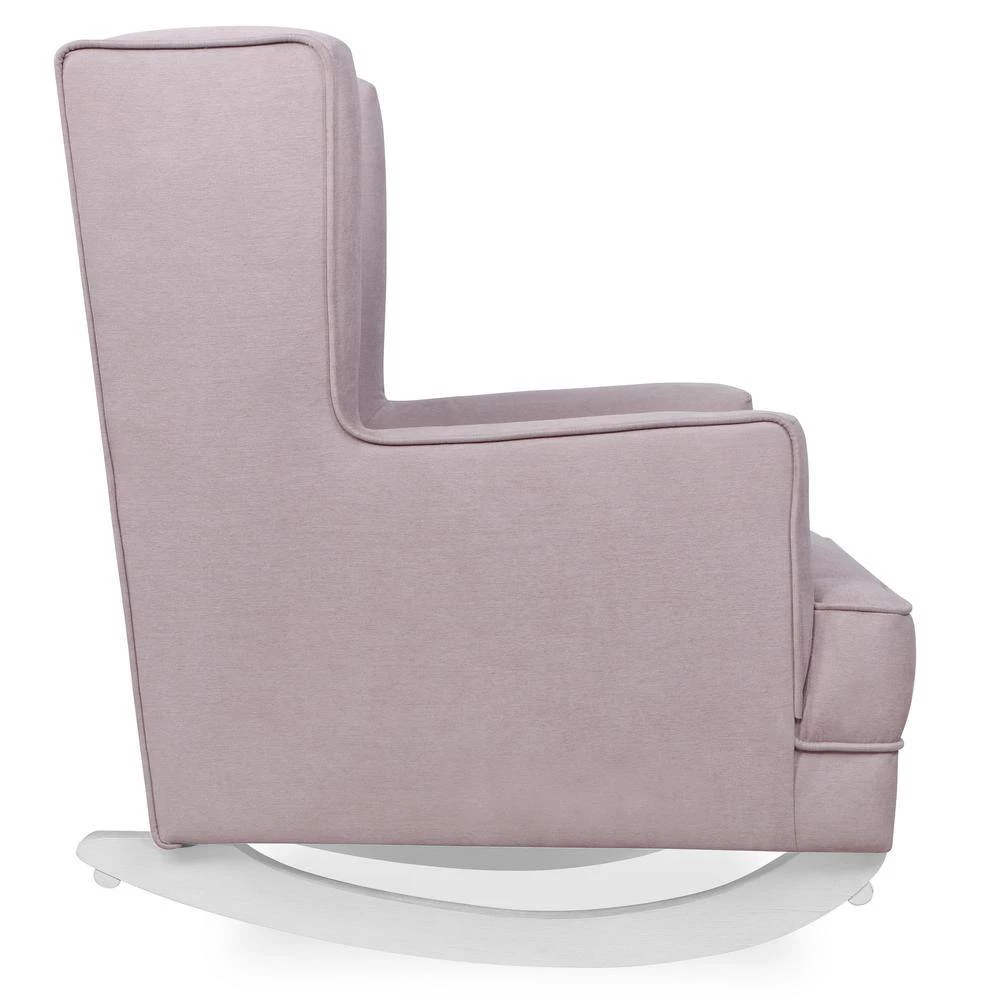 Capri Wingback Lilac 2-In-1 Rocker and Accent Chair, Modern Convertible Chair, Tufted Rocker, Bonus Convertible Feet by Evolur 4 Capri Wingback Lilac 2-In-1 Rocker and Accent Chair, Modern Convertible Chair, Tufted Rocker, Bonus Convertible Feet by Evolur - Image 4