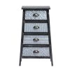 Claremont Collection 4 Drawer Metal Chest of Drawers 18.11 in W x 9.84 in D x 31.1 in H by 4D Concepts