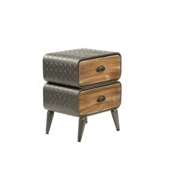 Baldy 2-Drawer Brown Chest 16 in W x 19 in H by 4D Concepts -Decor Therapy Sale metal rustic natural pine 2 drawer 4d concepts chest of drawers 10116 1f 1000