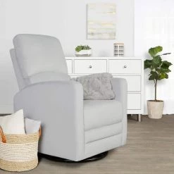 Misty Grey Habana Swivel Glider by Evolur 15 Misty Grey Habana Swivel Glider by Evolur -Decor Therapy Sale misty grey evolur rockers gliders ottomans 6199 gry 31 1000