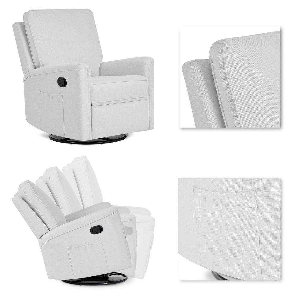 Beau Morning Grey Glider Recliner/Swivel Glider/Easy assembly Recliner Chair by Evolur 3 Beau Morning Grey Glider Recliner/Swivel Glider/Easy assembly Recliner Chair by Evolur - Image 3