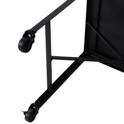 20 in. Tilton Natural and Black Square Wood and Iron Side Table with Mesh Drawer and Wheels by Decor Therapy -Decor Therapy Sale natural black decor therapy end side tables fr11294 c3 1000