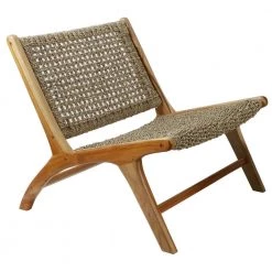 Decor Therapy Sale 5 London Woven Natural Sea Grass Side Chair with Teak Wood Frame by Decor Therapy