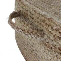 Sanibel Natural Square Woven Pouf by Decor Therapy -Decor Therapy Sale natural decor therapy ottomans fr8862 44 1000