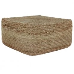 Sanibel Natural Square Woven Pouf by Decor Therapy -Decor Therapy Sale natural decor therapy ottomans fr8862 4f 1000