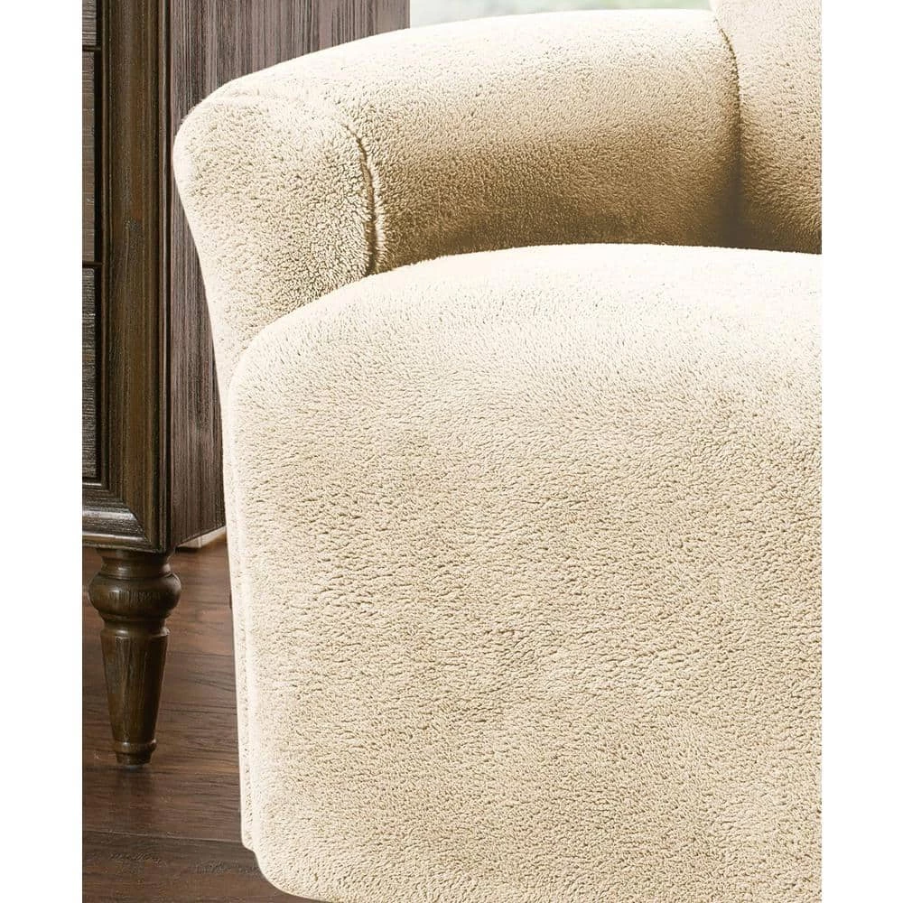 Stretch Sherpa Natural Recliner Slipcover by Stretch Sensations 3 Stretch Sherpa Natural Recliner Slipcover by Stretch Sensations - Image 3