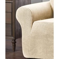 Stretch Sherpa Natural Sofa Slipcover by Stretch Sensations 5 Stretch Sherpa Natural Sofa Slipcover by Stretch Sensations -Decor Therapy Sale natural stretch sensations slipcovers 9913sofnatural 4f 1000