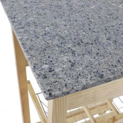 Vernon Natural Kitchen Cart with 1-Drawer and Marble Top by Decor Therapy -Decor Therapy Sale natural wood decor therapy kitchen carts fr11070 77 1000