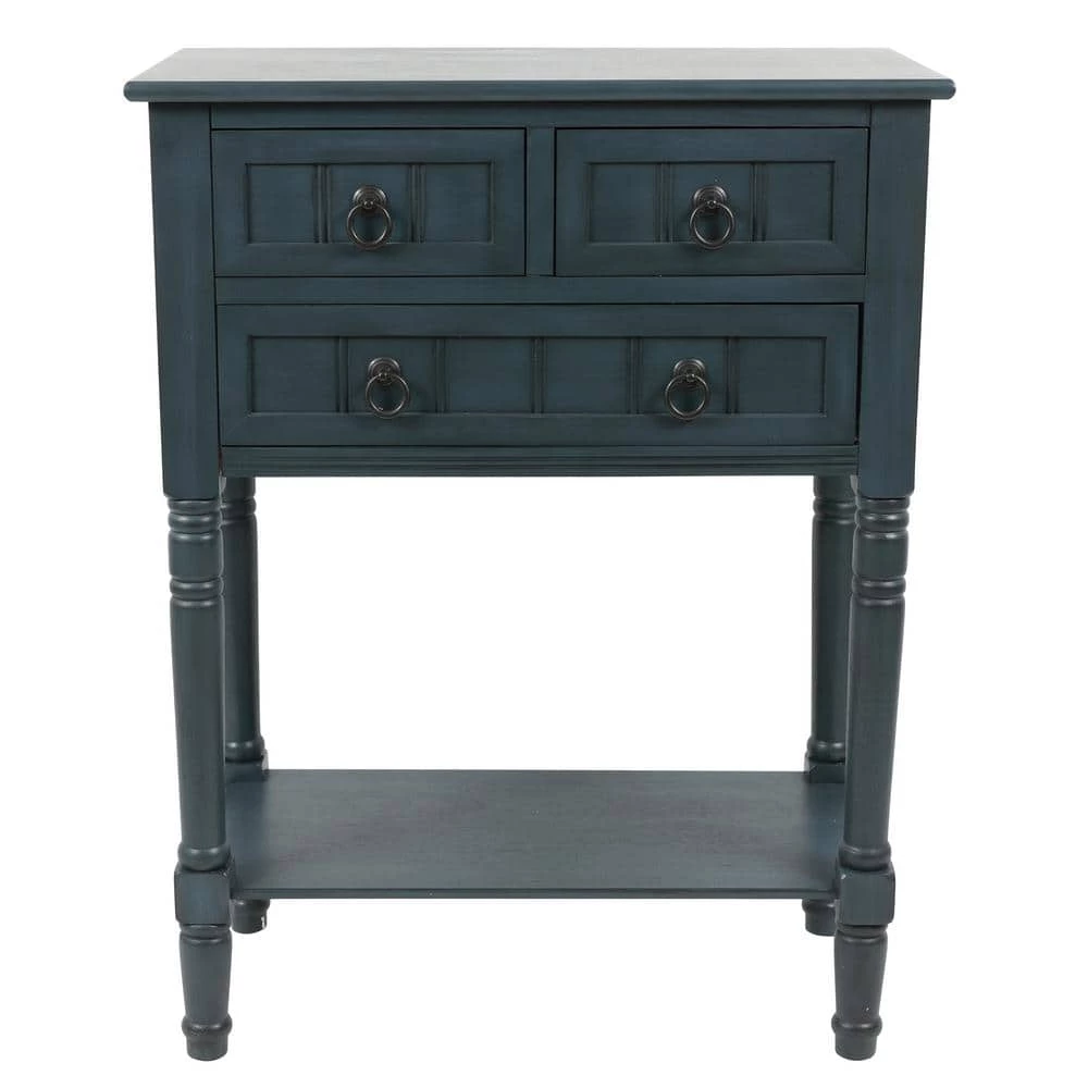 Westerman 24 in. Navy Blue Standard Rectangle Wood Console Table with Drawers by Decor Therapy 5 Westerman 24 in. Navy Blue Standard Rectangle Wood Console Table with Drawers by Decor Therapy - Image 5