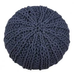 Garcia Navy Blue Knit Pouf by Decor Therapy 8 Garcia Navy Blue Knit Pouf by Decor Therapy -Decor Therapy Sale navy blue decor therapy ottomans fr8726 1f 1000