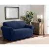 Stretch Navy Birchwood Loveseat Slipcover by Stretch Sensations