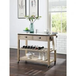 Alex Neutral Gray Kitchen Cart with Wine Rack by 4D Concepts 17 Alex Neutral Gray Kitchen Cart with Wine Rack by 4D Concepts -Decor Therapy Sale neutral gray 4d concepts kitchen carts 980520 31 1000