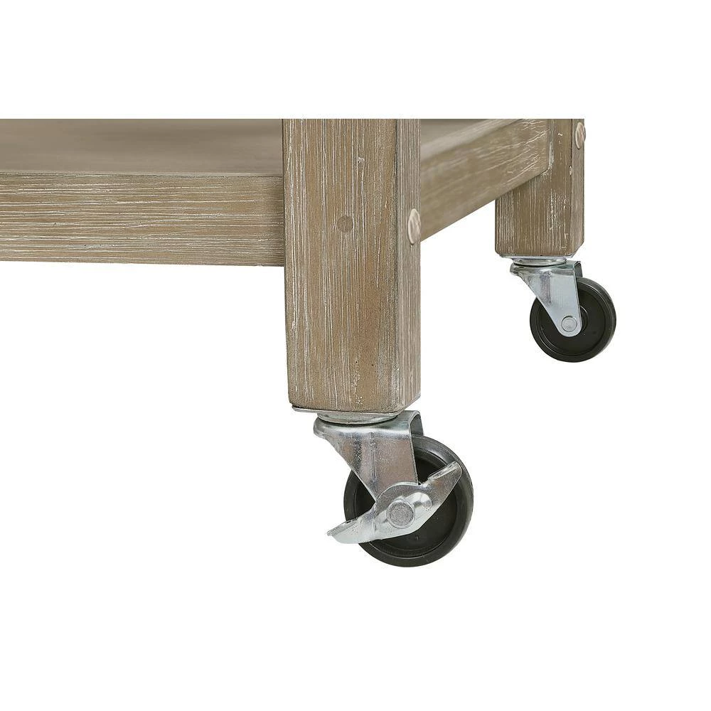 Alex Neutral Gray Kitchen Cart with Wine Rack by 4D Concepts 8 Alex Neutral Gray Kitchen Cart with Wine Rack by 4D Concepts - Image 8